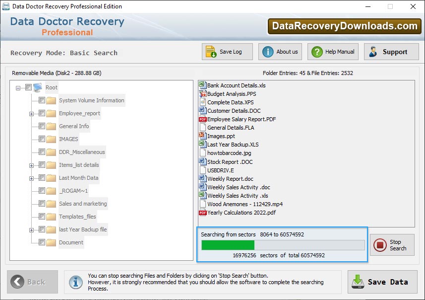 Data recovery process is going on Data recovery process is going on