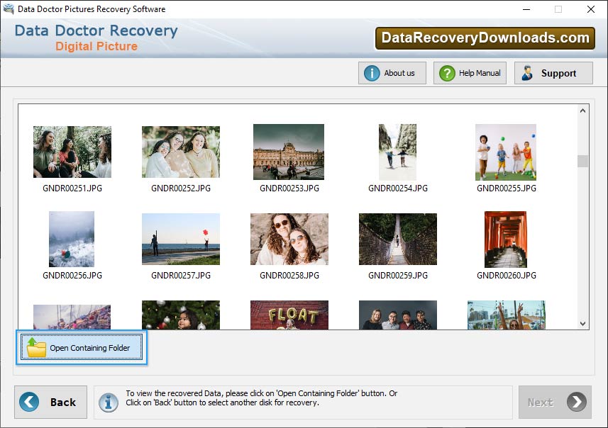 View recovered photos View recovered photos