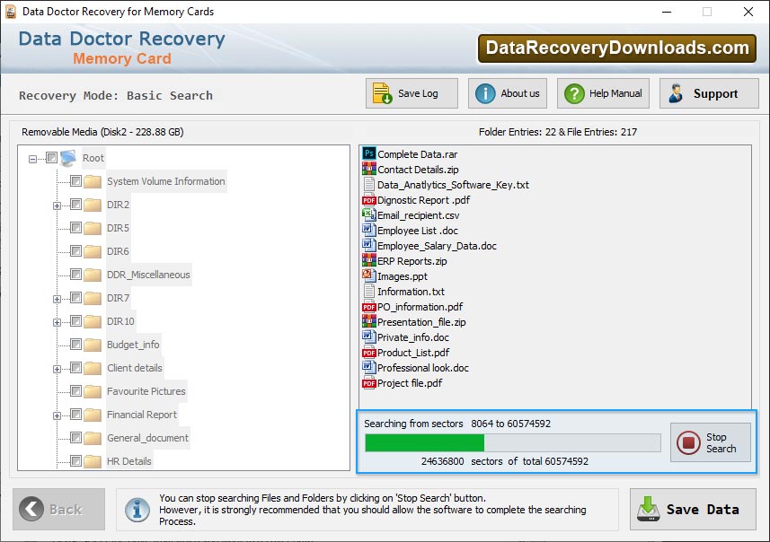 Files searching process is in progress Files searching process is in progress