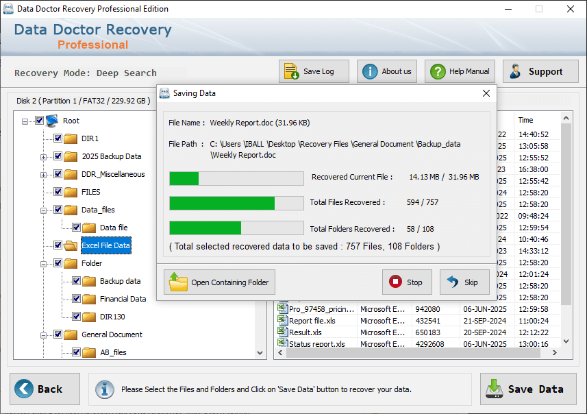 Data Recovery Process is going on